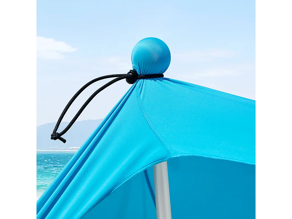 SoBuy OZT02-HB Tente de Plage Portable, Abris de Plage Lycra Polyester Anti UV UPF30, Parasol de Plage Turquoise