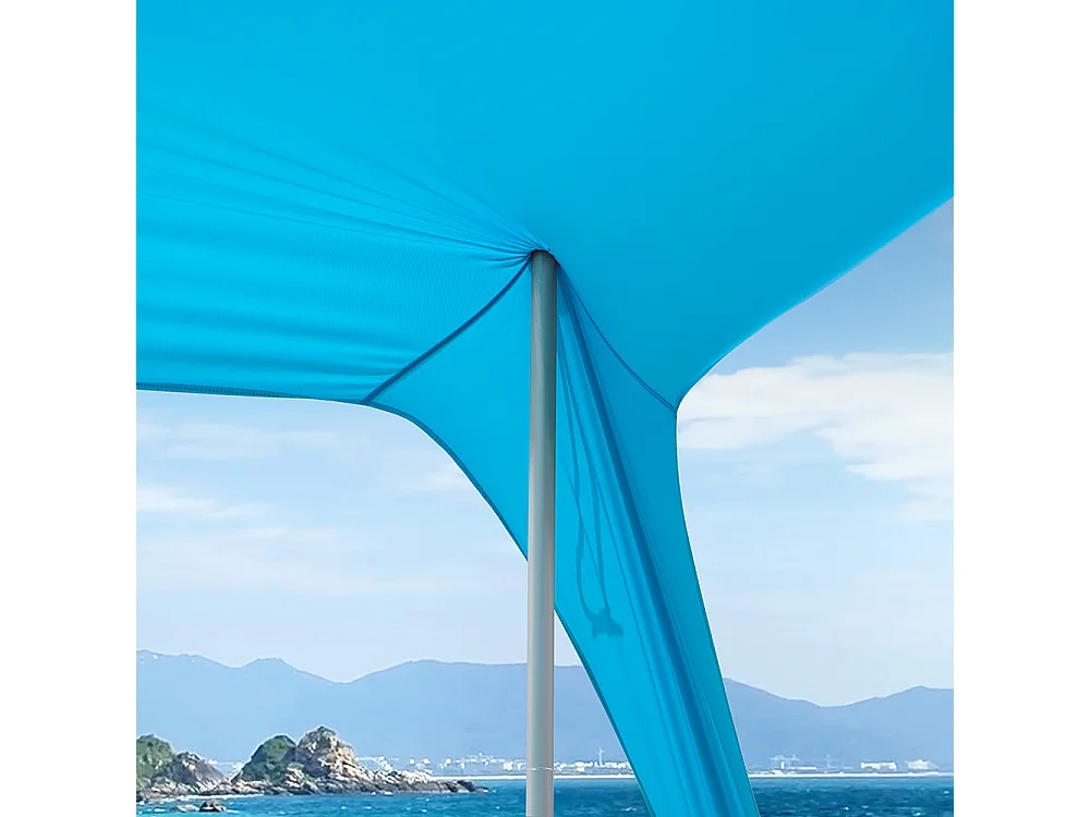 SoBuy OZT02-HB Tente de Plage Portable, Abris de Plage Lycra Polyester Anti UV UPF30, Parasol de Plage Turquoise