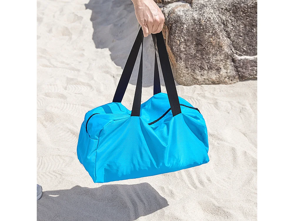 SoBuy OZT02-HB Tente de Plage Portable, Abris de Plage Lycra Polyester Anti UV UPF30, Parasol de Plage Turquoise