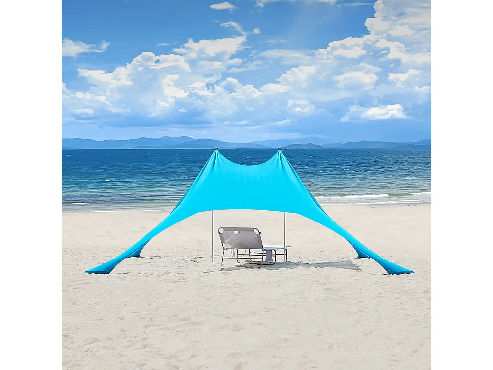 Tienda de Playa Lycra Carpas para Playa con Anclas de Bolsa de Arena para Picnic en la Playa Pesca Camping 300 x 300 x 200 cm OZT01-HB SoBuy ES