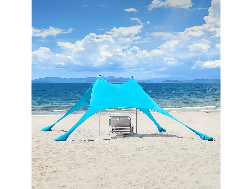 Tienda de Playa Lycra Carpas para Playa con Anclas de Bolsa de Arena para Picnic en la Playa Pesca Camping 300 x 300 x 200 cm OZT01-HB SoBuy ES