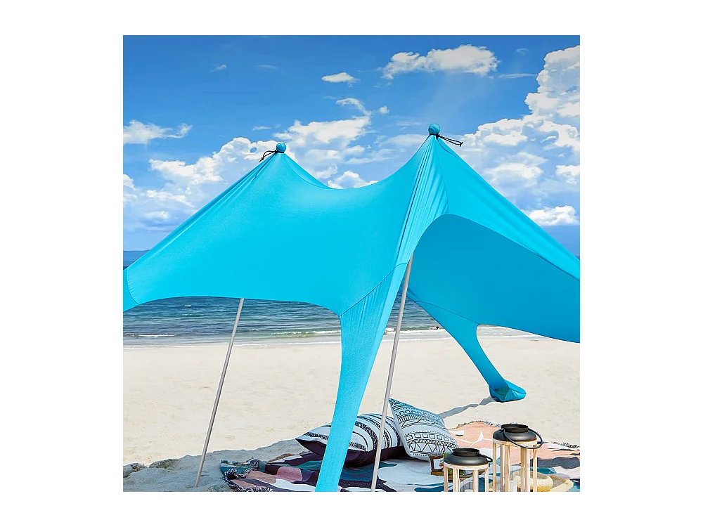 SoBuy OZT01-HB Strand Schuilplaatsen Lycra Polyester Anti UV UPF 30, Draagbare Strandtent, Strandparasol, Strandluifel met Draagtas