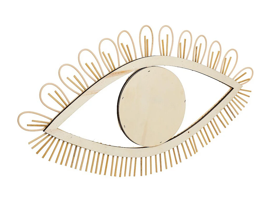 Espelho de vime marrom 66x35x1,5