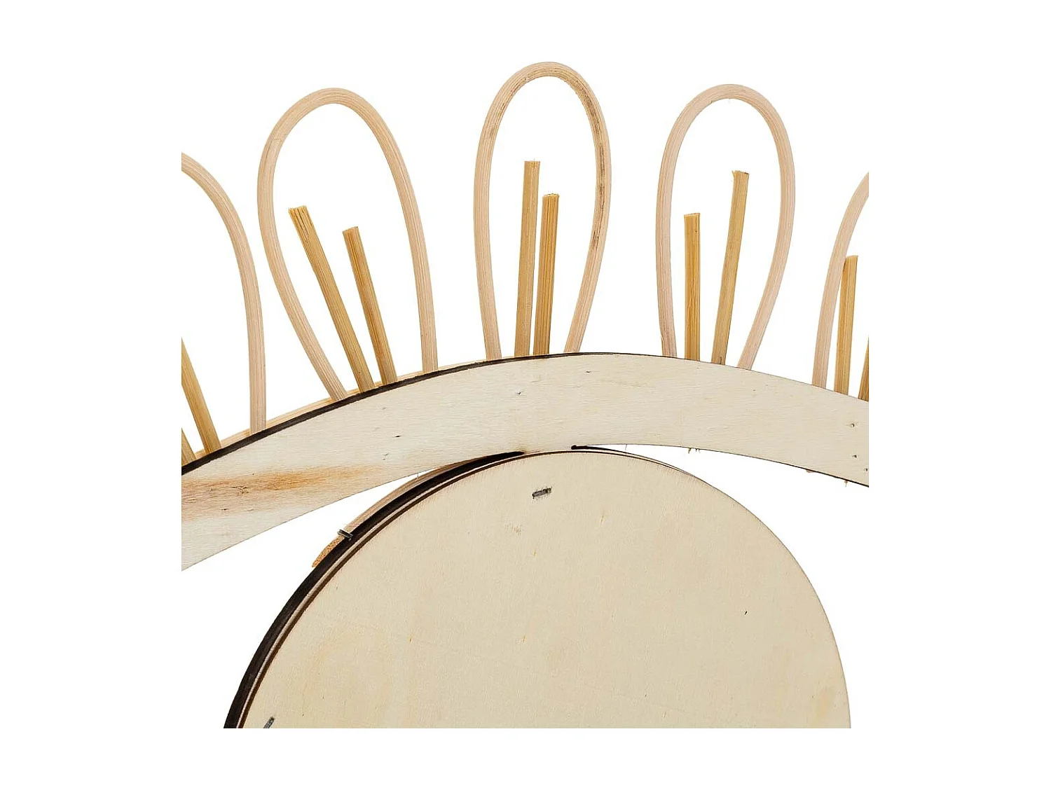 Espelho de vime marrom 66x35x1,5