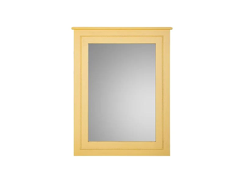 Gelber Holzspiegel 70x03x90h cm