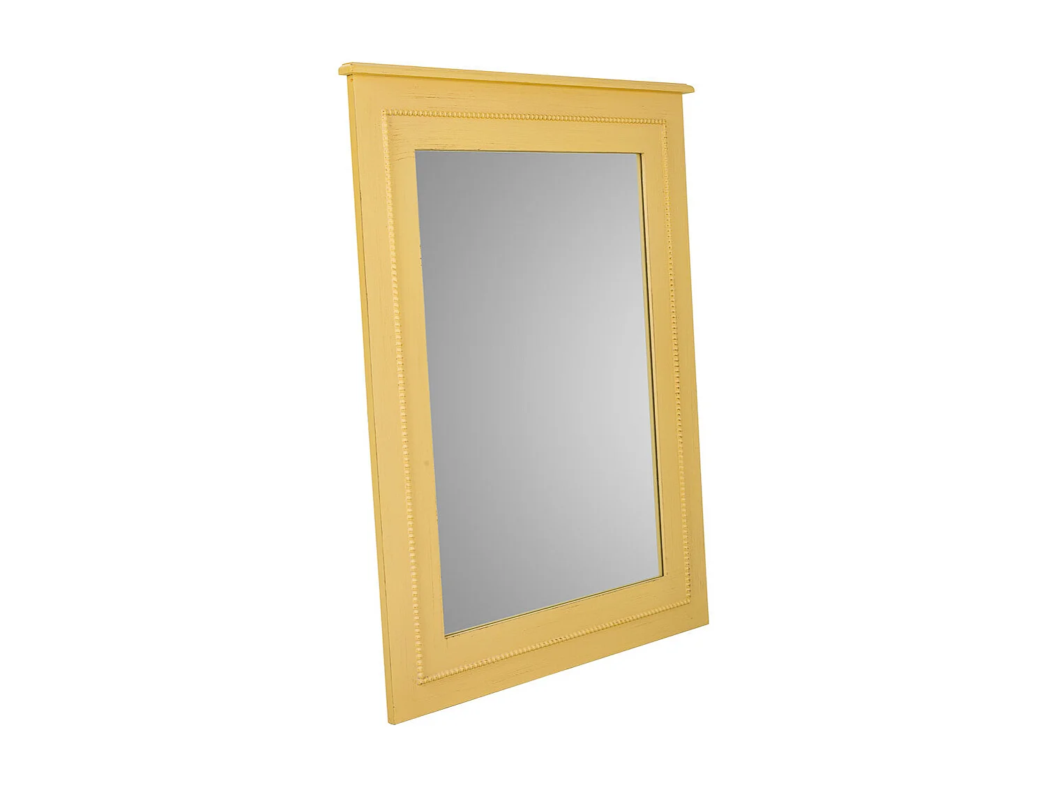 Gelber Holzspiegel 70x03x90h cm