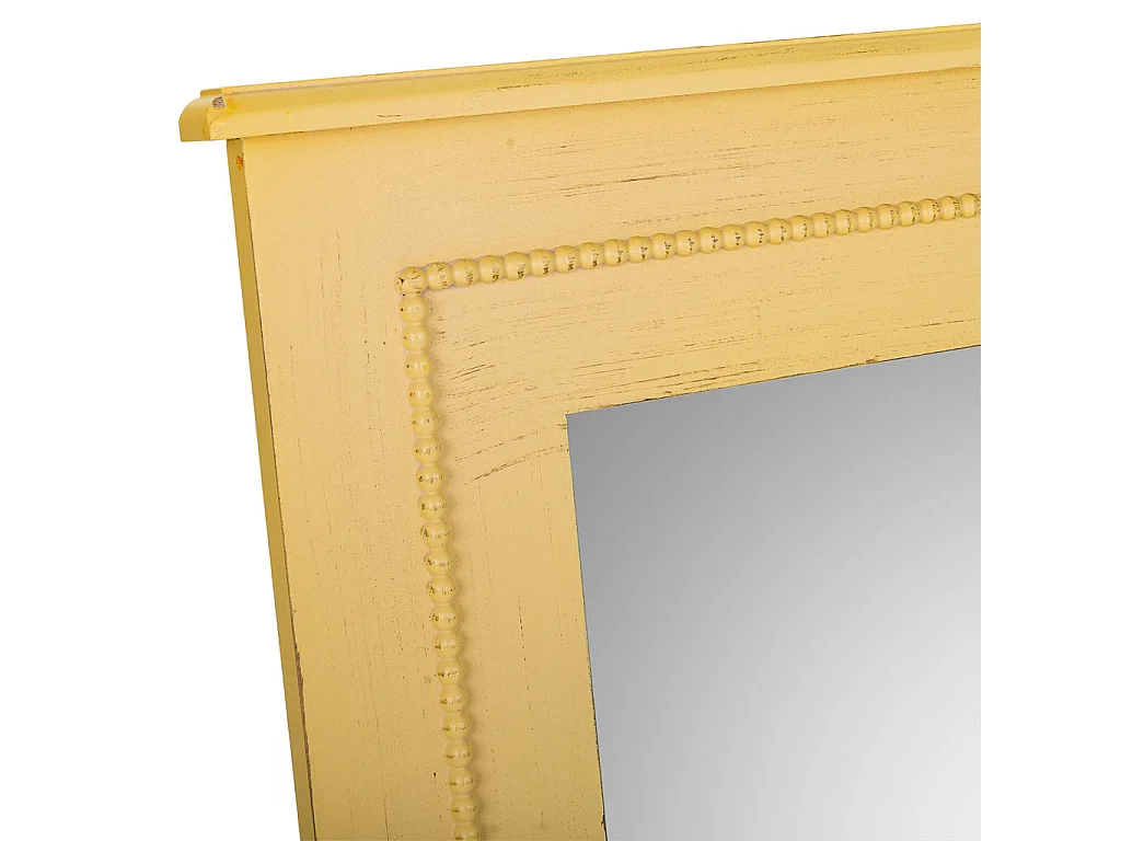 Gelber Holzspiegel 70x03x90h cm
