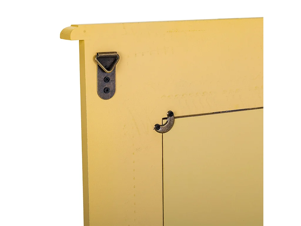 Espejo de madera amarillo 70x03x90