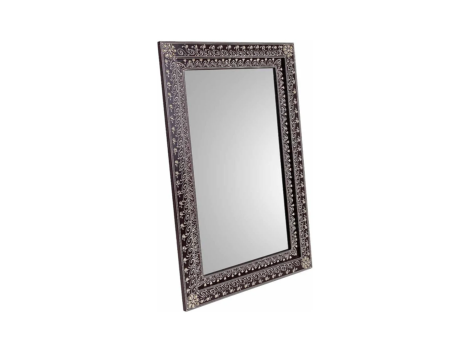 Grauer Holzspiegel 42x1x62h cm