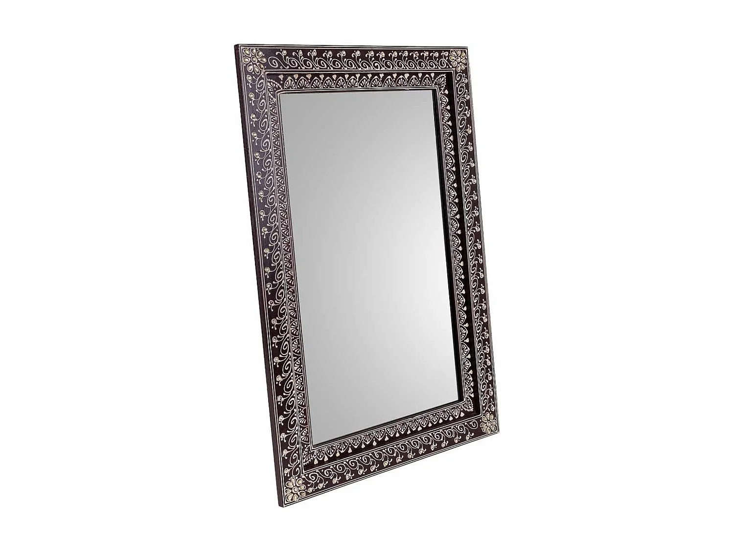 Espelho de madeira cinza 42x1x62