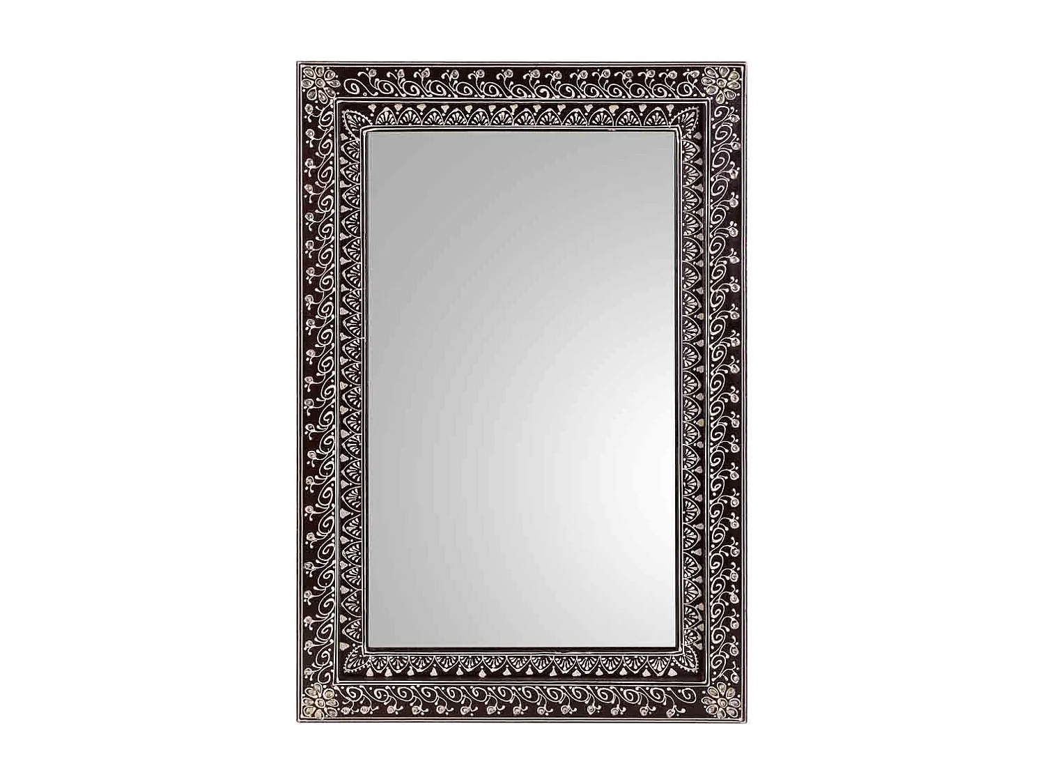 Espelho de madeira cinza 42x1x62