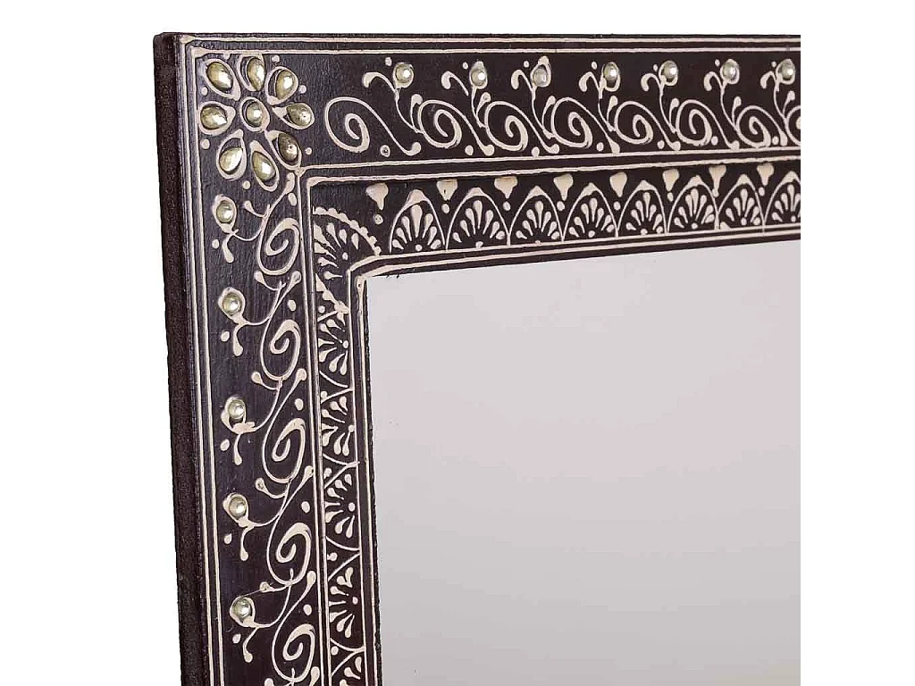 Espelho de madeira cinza 42x1x62