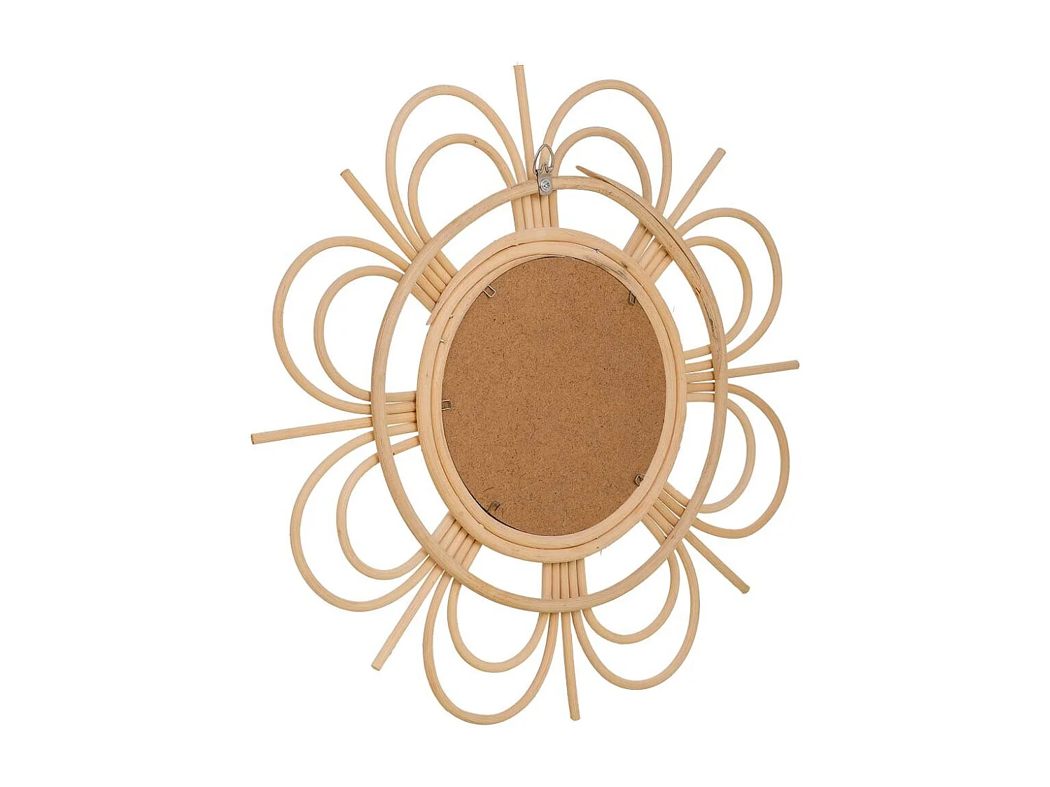 Specchio in bambù marrone d40/16,5x02h