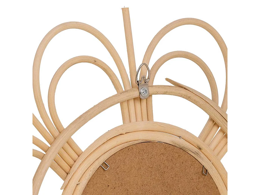 Specchio in bambù marrone d40/16,5x02h