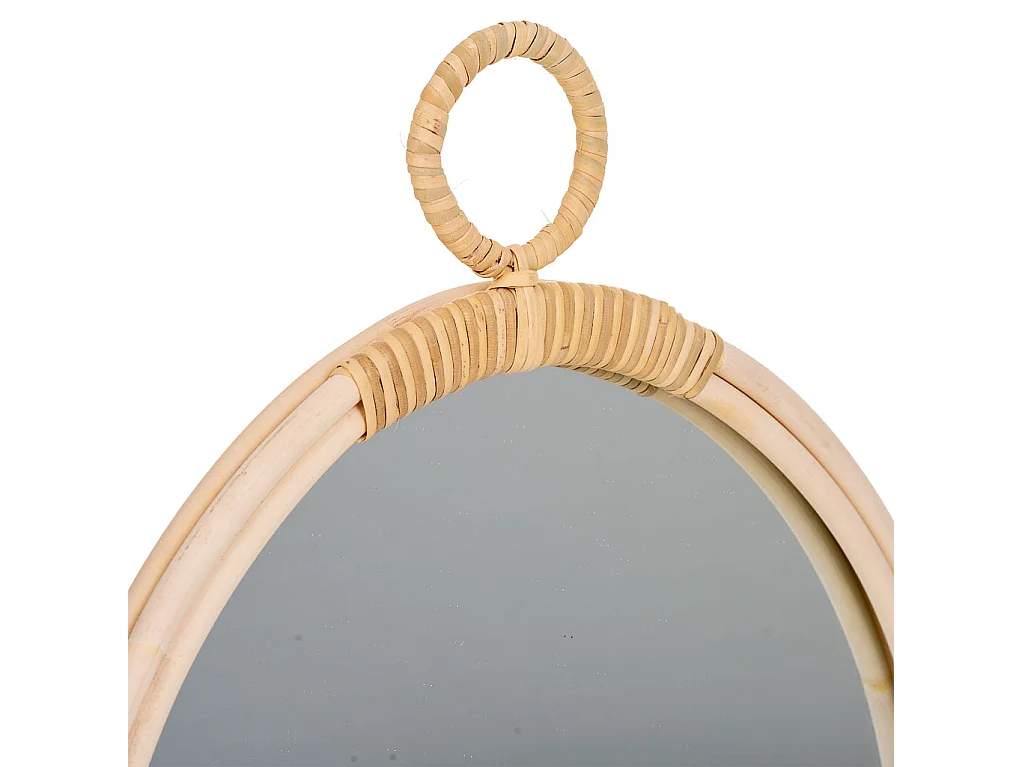 Brauner Bambusspiegel 37/35x02h cm