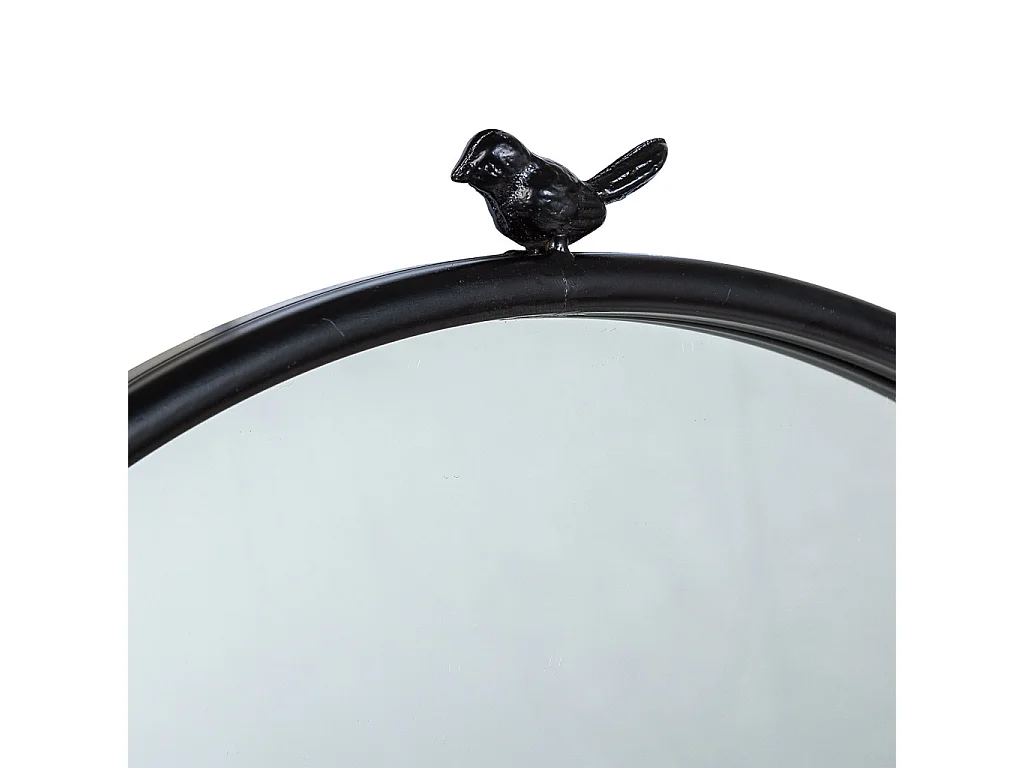 Espejo de pared de metal y cuerda negro 60x1.5x60