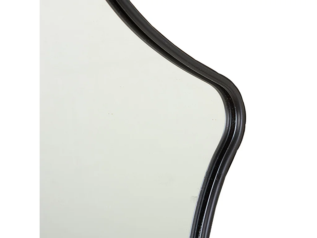 Specchio in metallo e corda marrone 37x3x41,5h