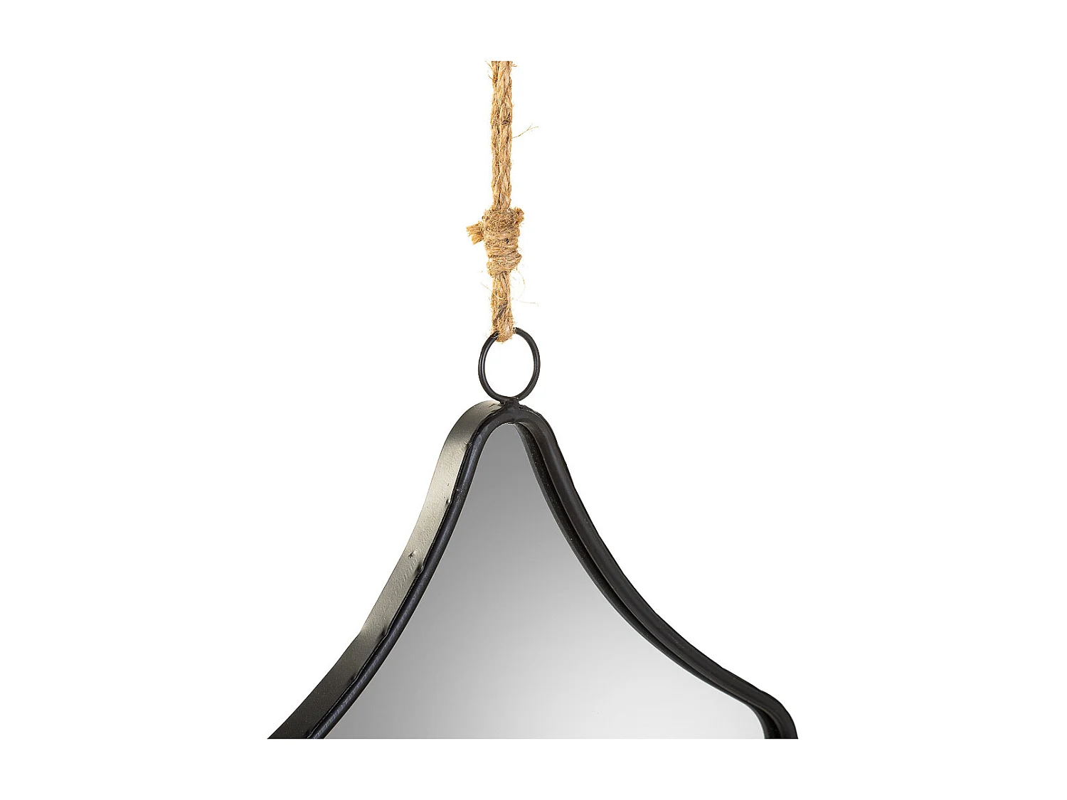 Espejo de metal y cuerda marrón 37x3x41.5