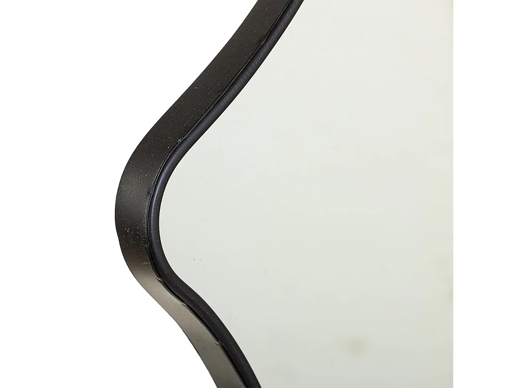 Espelho de metal e corda marrom 37x3x41,5