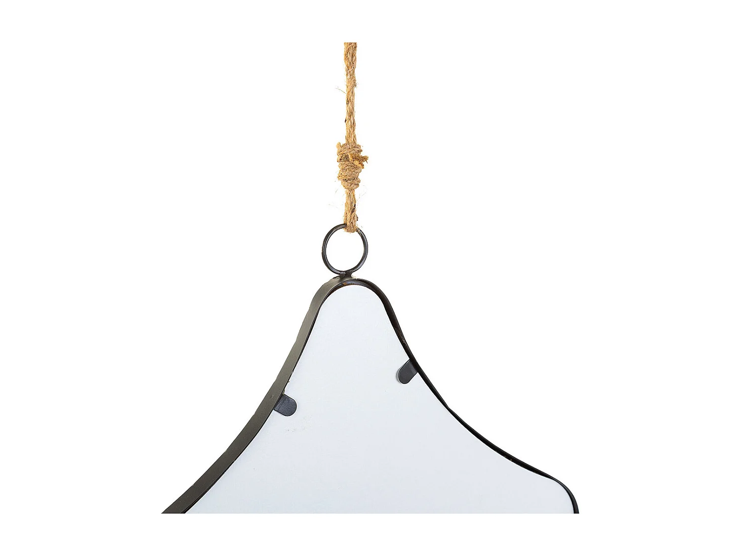 Espelho de metal e corda marrom 37x3x41,5