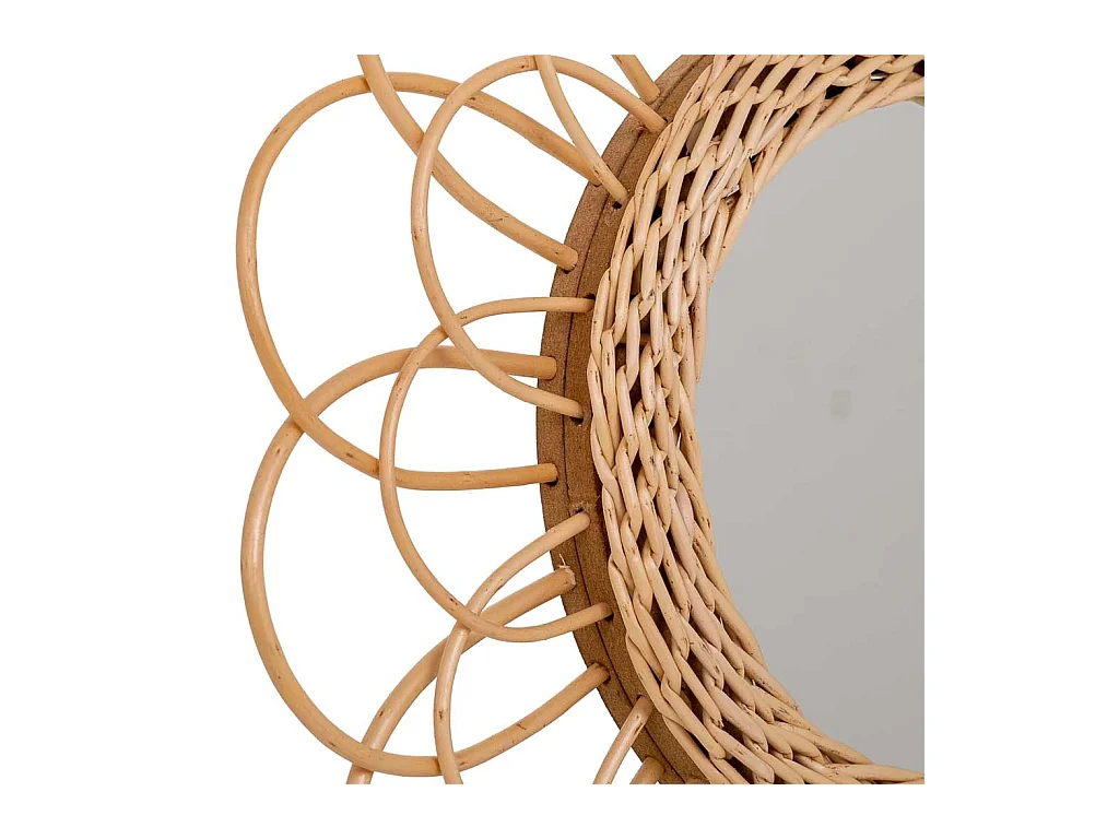 Brauner Bambusspiegel d40/16,5x02h cm