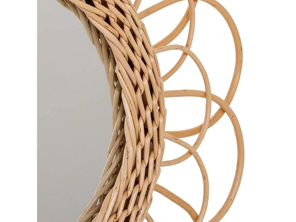 Brauner Bambusspiegel d40/16,5x02h cm