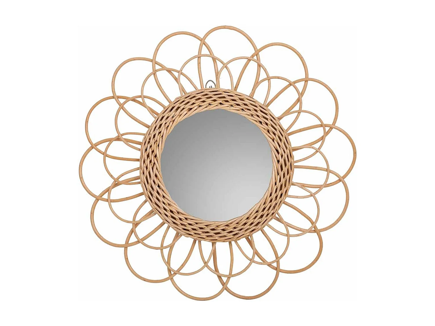 Specchio in bambù marrone d40/16,5x02h