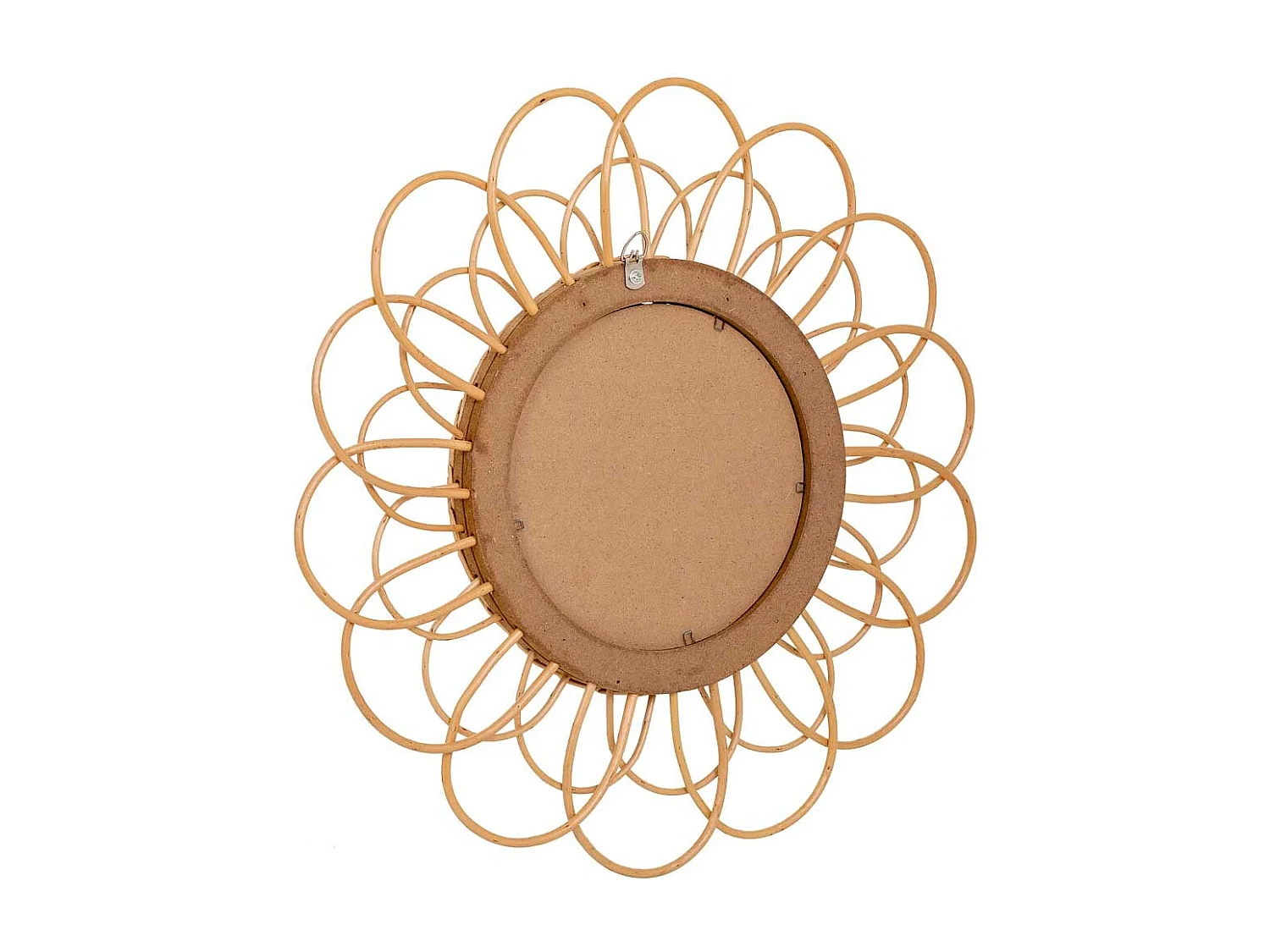 Specchio in bambù marrone d40/16,5x02h