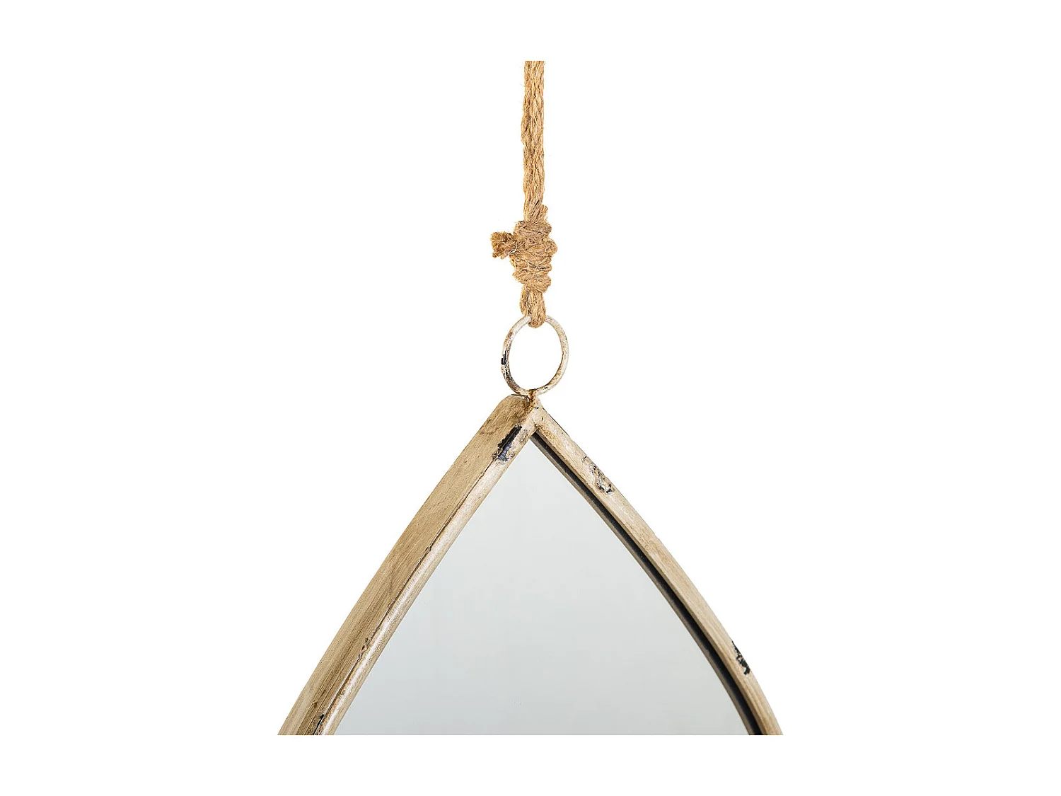 Espejo de pared de metal dorado 34x3x41.5