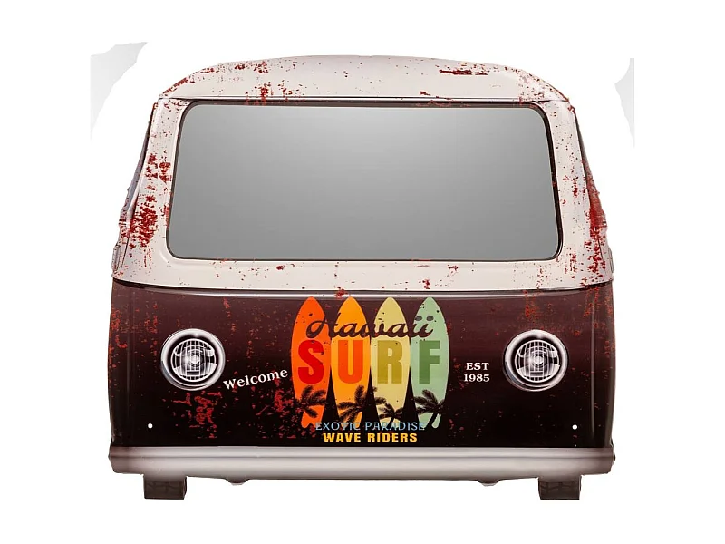 Miroir mural en métal marron 82x72x5h