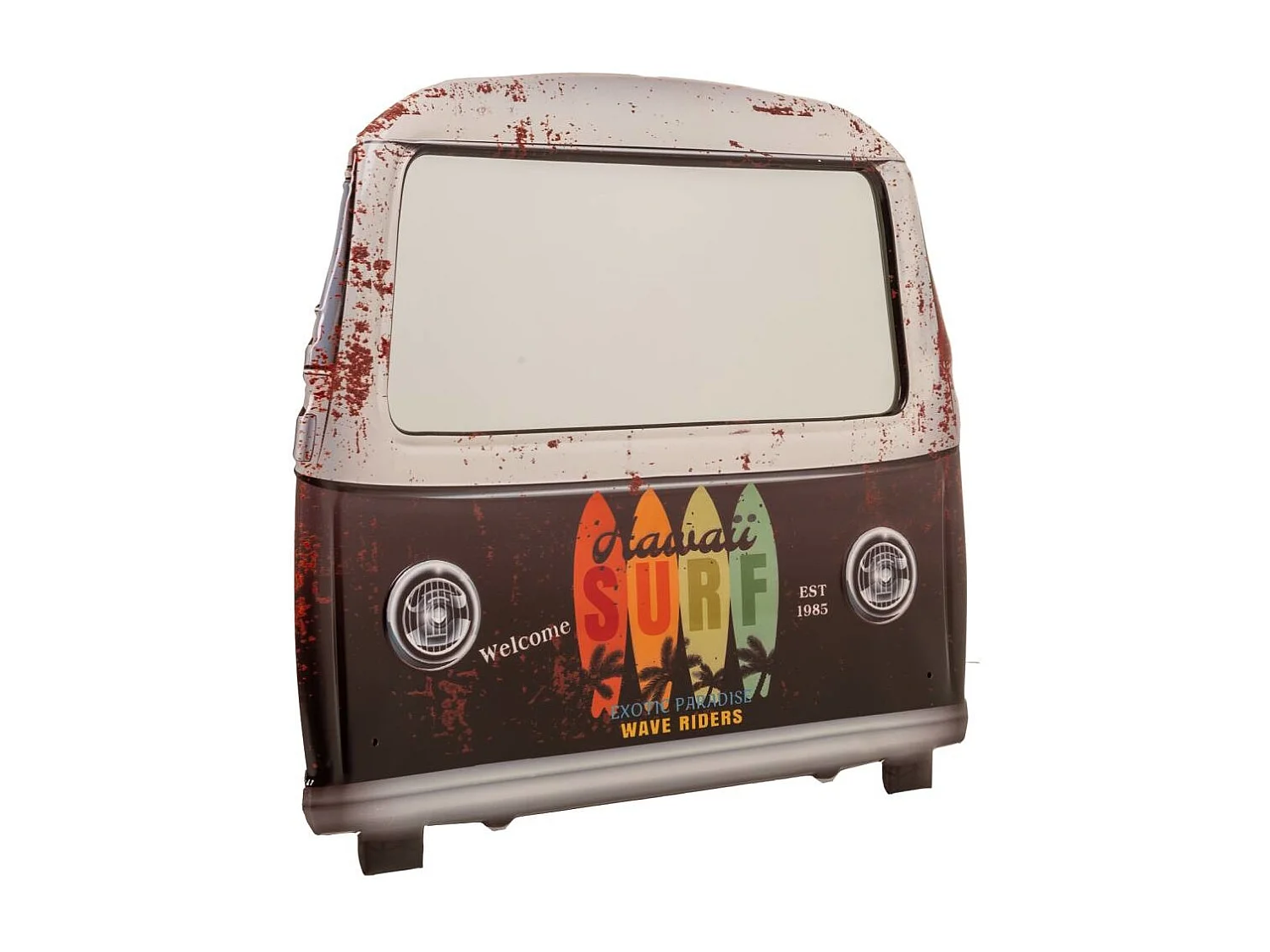 Specchio da parete in metallo marrone 82x72x5h