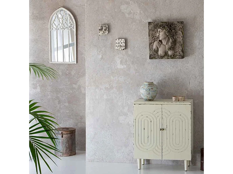 Miroir en bois blanc 40x2.7x80h