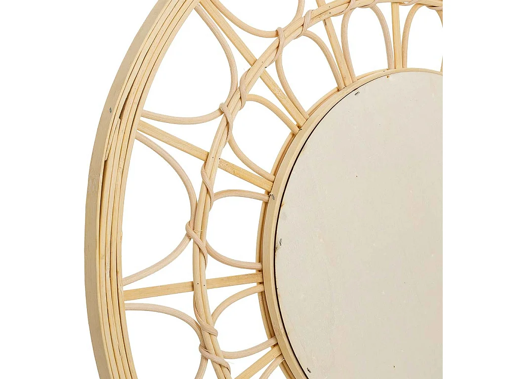 Specchio in rattan e bambù marrone d56x2h