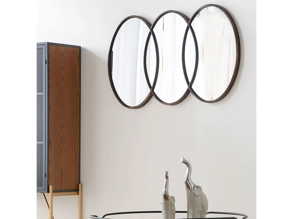 Espelho metálico dourado 103x3,5x60,5