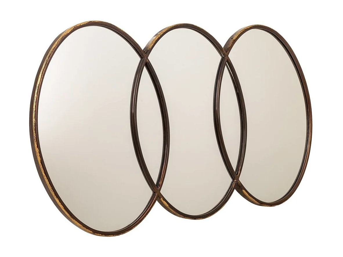 Espelho metálico dourado 103x3,5x60,5