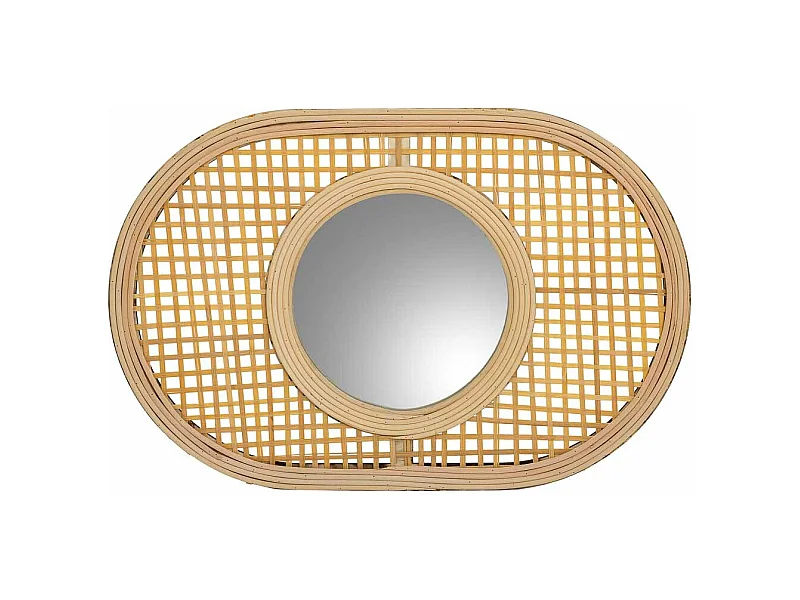 Brauner Bambusspiegel 42x28x1h cm