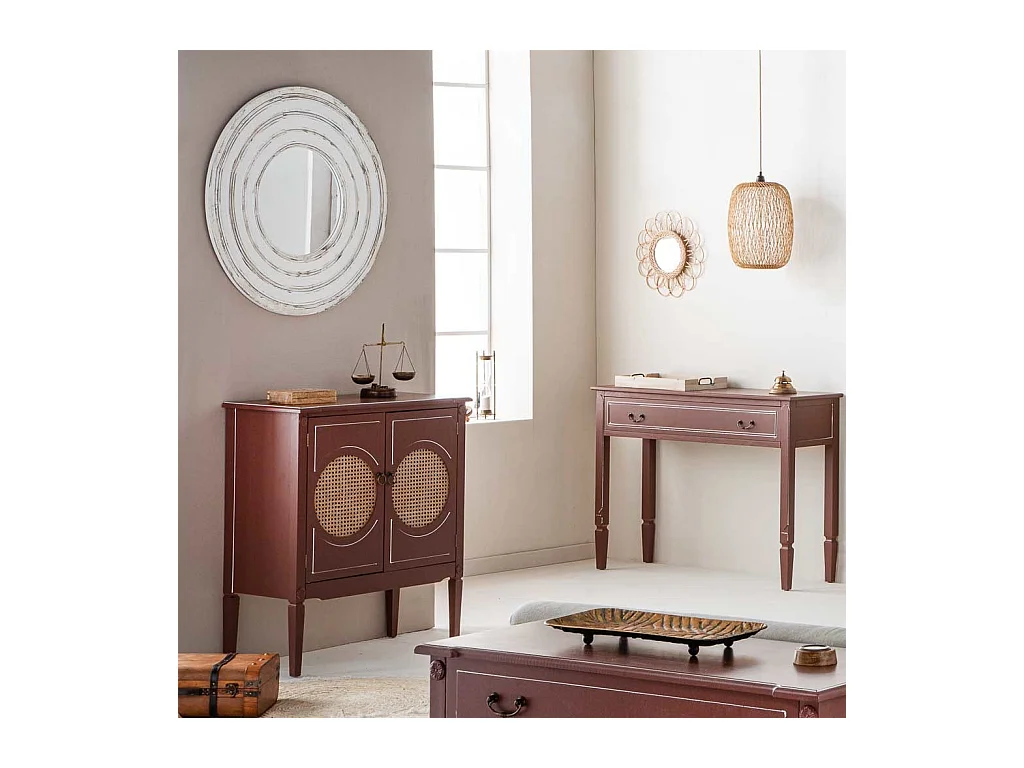 Miroir en relief blanc 80x2h