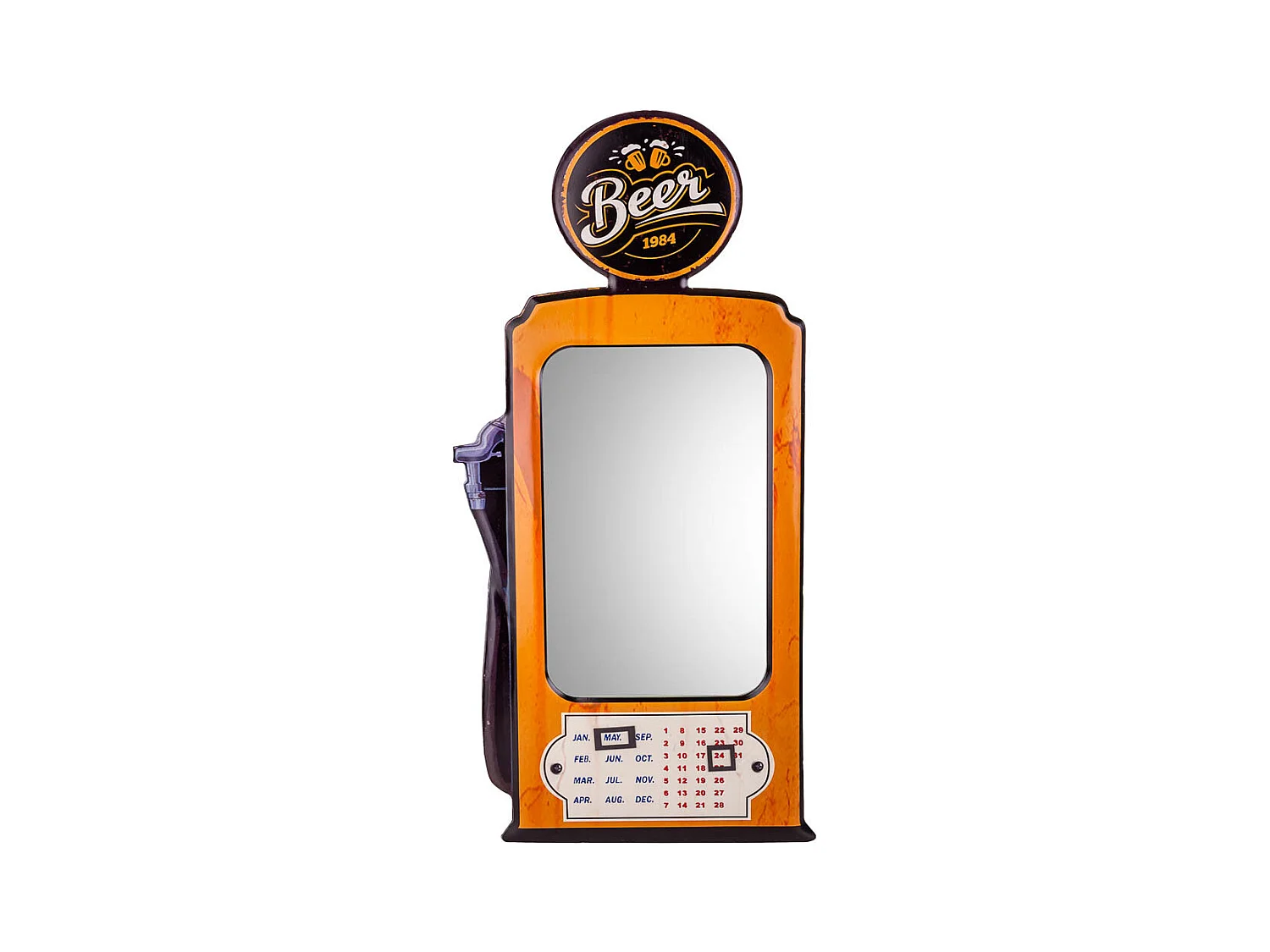 Miroir en métal orange 42x82x5h