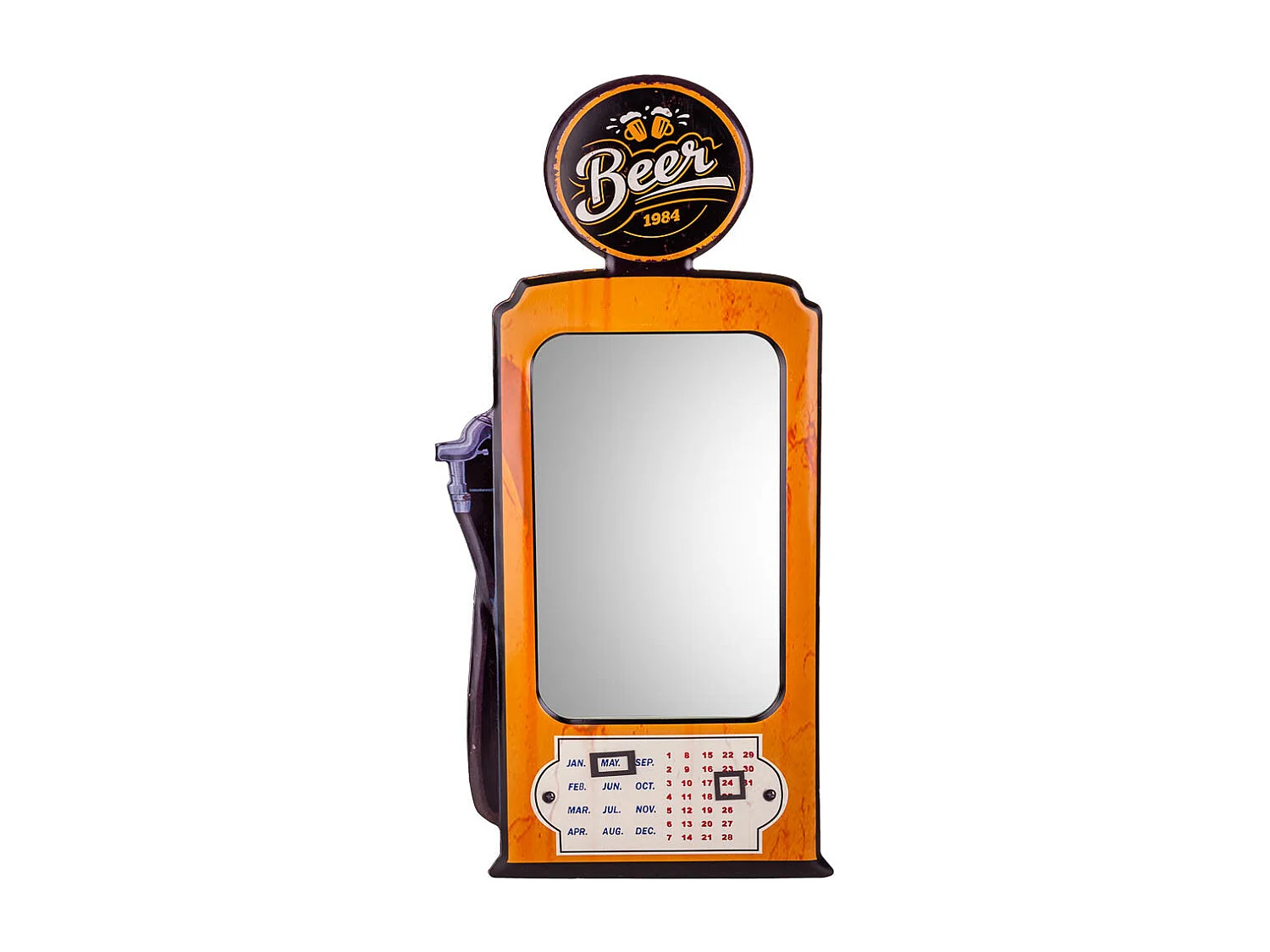 Specchio in metallo arancione 42x82x5h