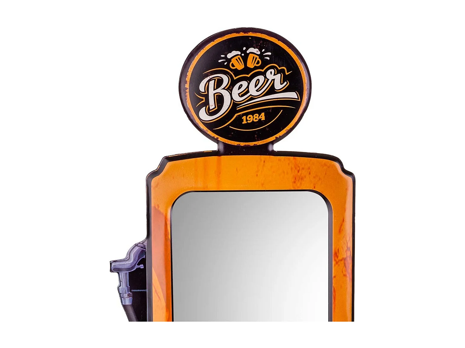 Specchio in metallo arancione 42x82x5h