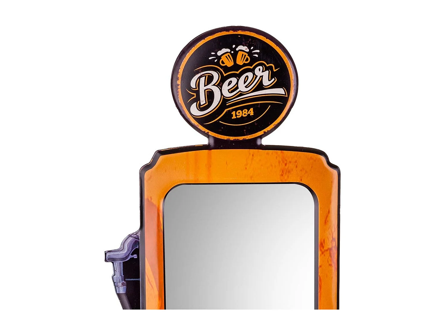 Orangefarbener Metallspiegel 42x82x5h cm