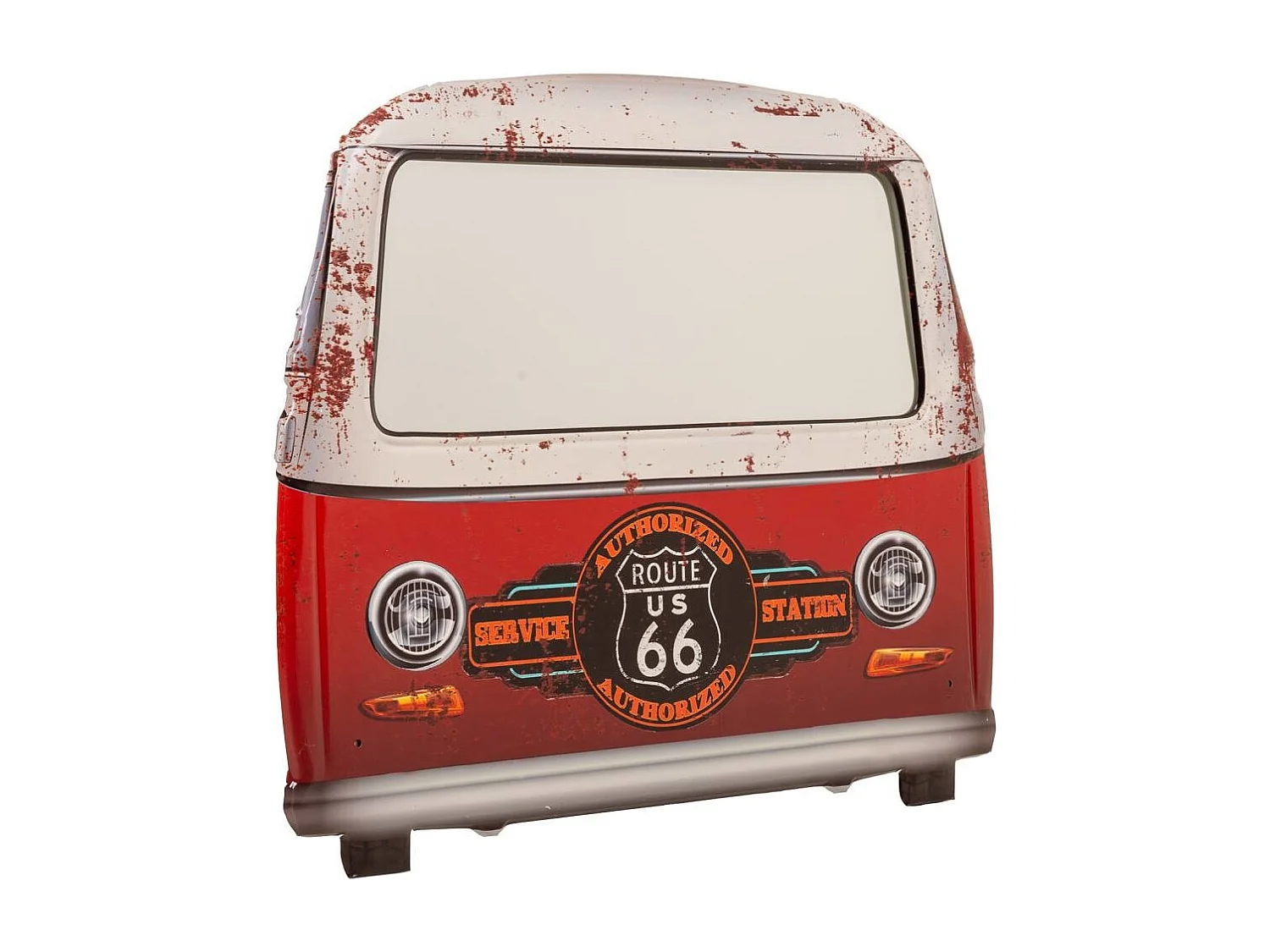 Espelho de parede de metal vermelho 82x72x5