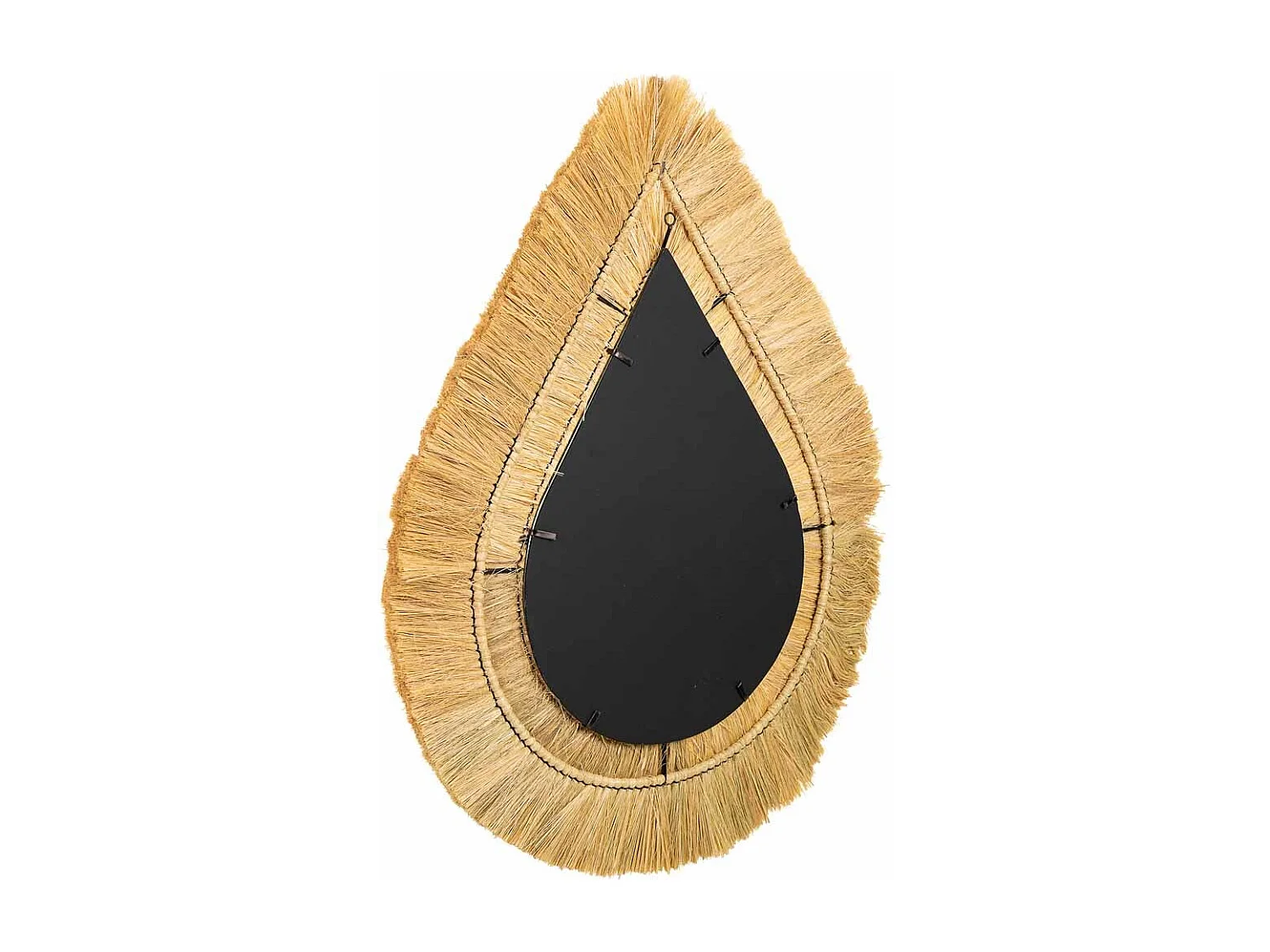 Specchio in fibra naturale marrone 62x80x3h