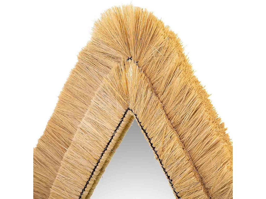 Specchio in fibra naturale marrone 62x80x3h