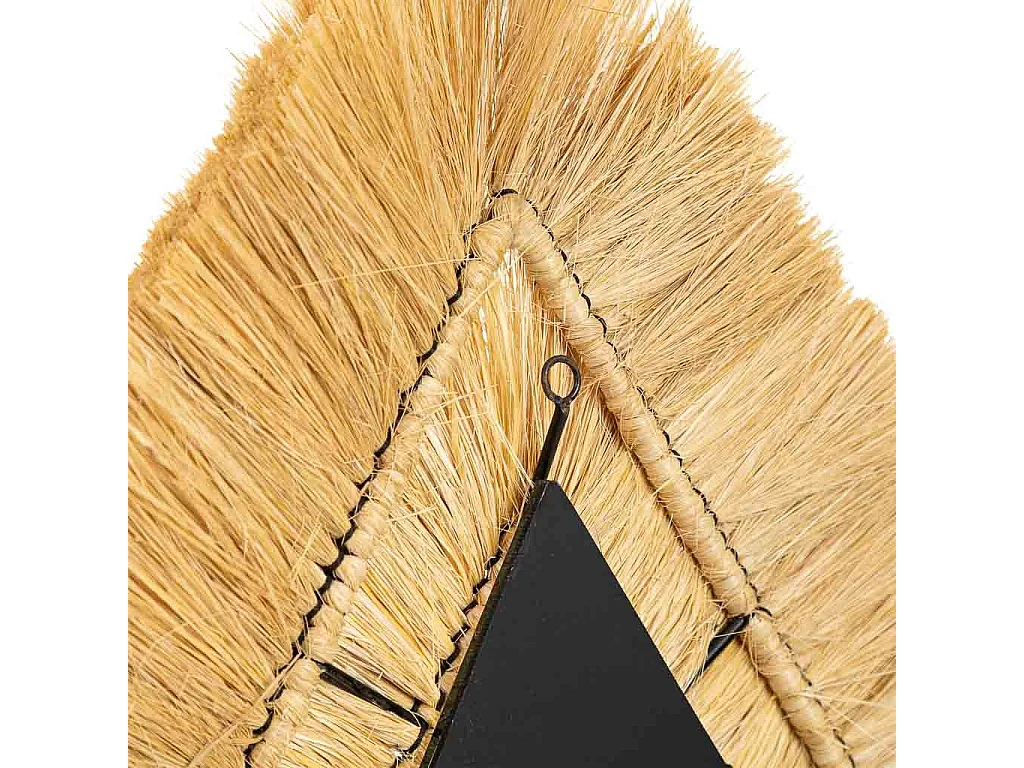 Specchio in fibra naturale marrone 62x80x3h
