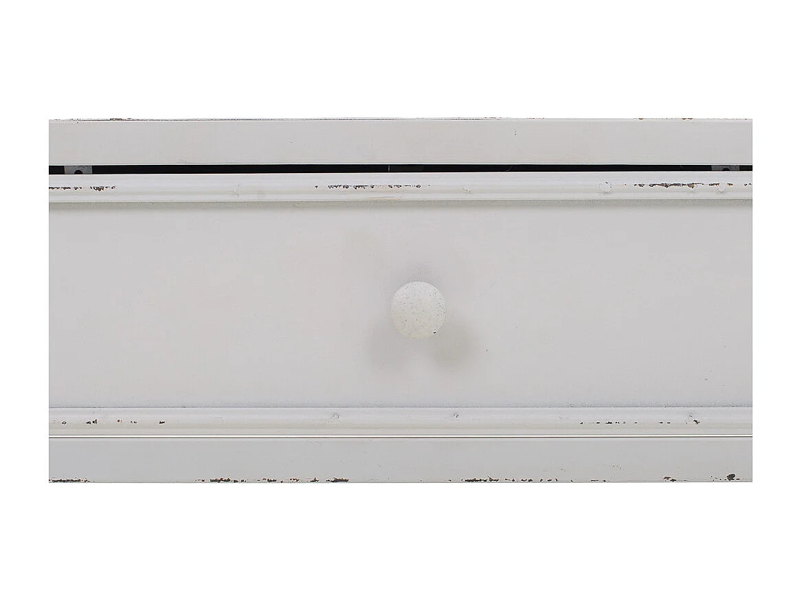 Espelho de pé e gaveta de metal branco 65x38x184