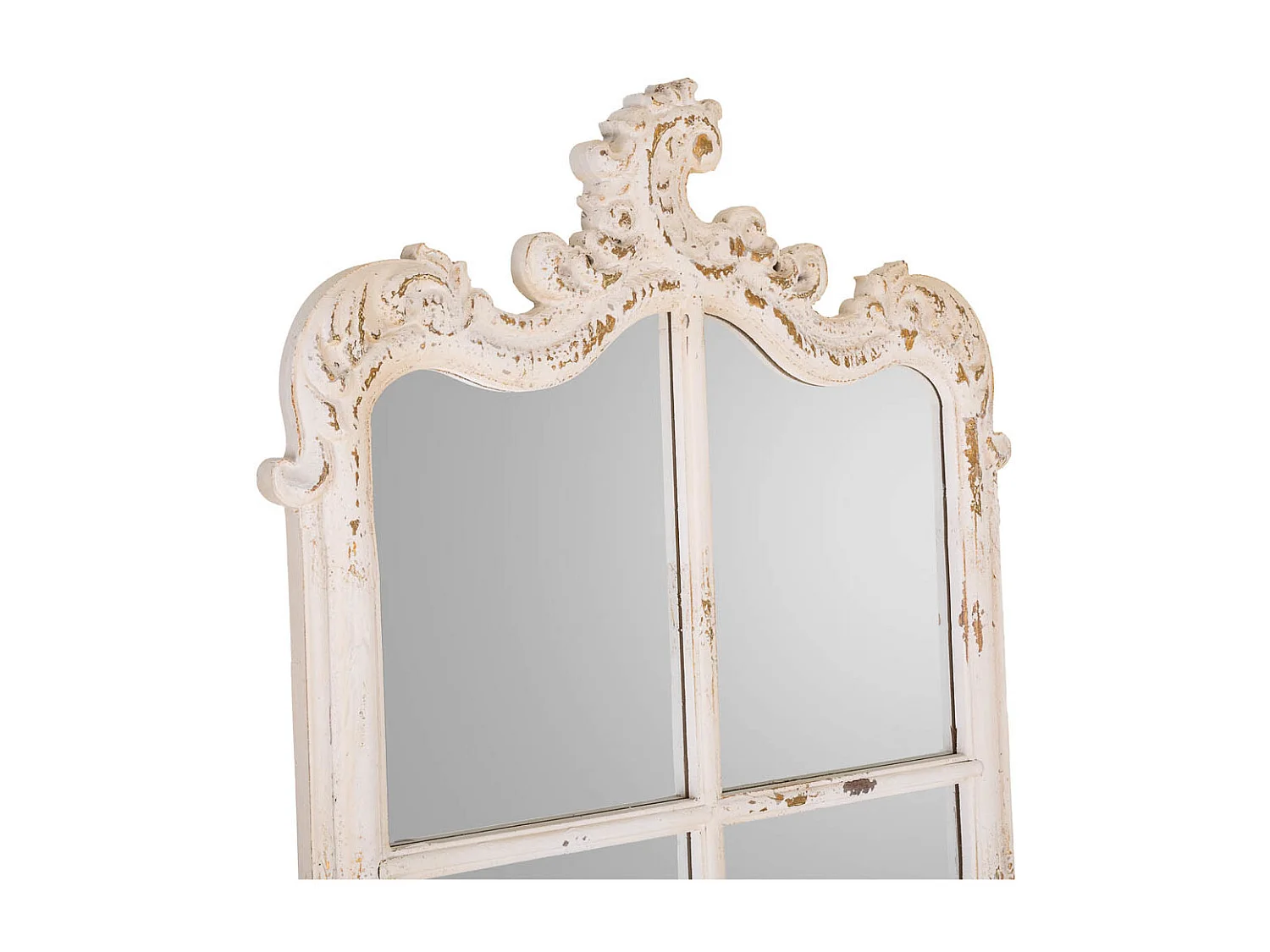 Weißer Holzspiegel 75x7x215h cm