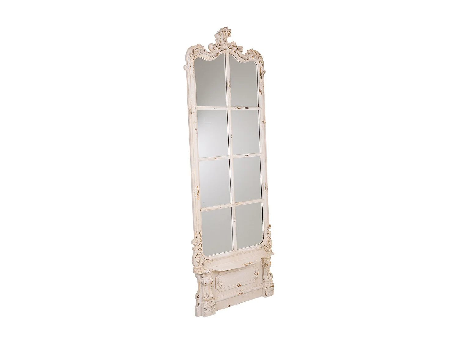 Espejo de madera blanca 75x7x215