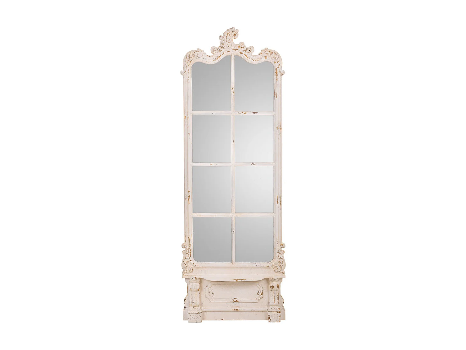 Espejo de madera blanca 75x7x215