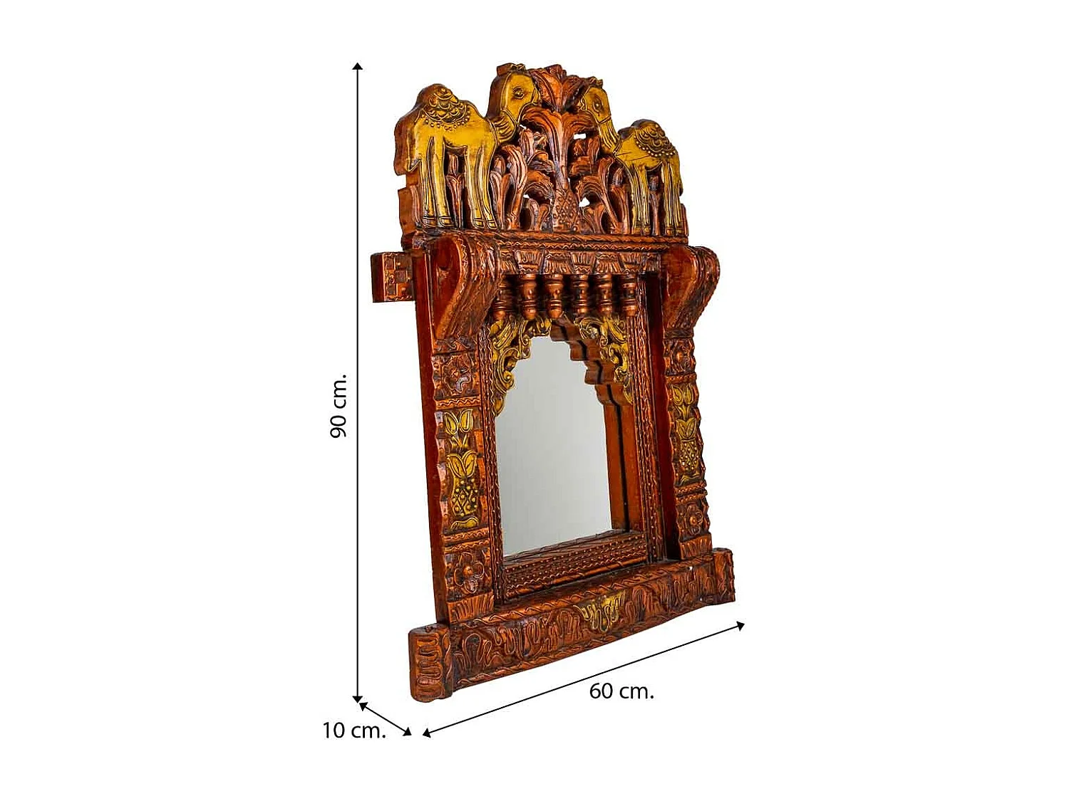 Specchio in legno 51x68x10h